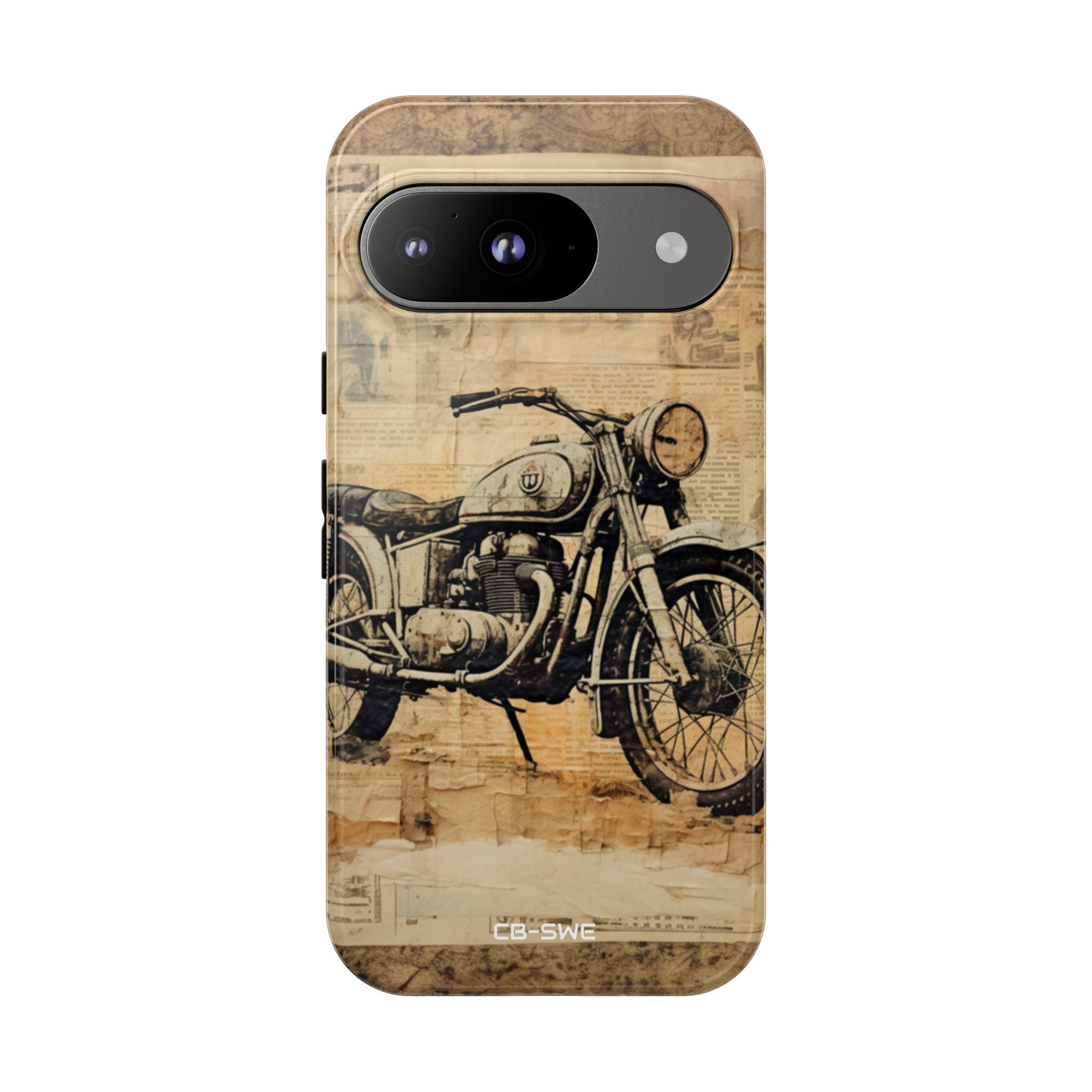 Vintage Motorcycle Collage - Google Pixel Case