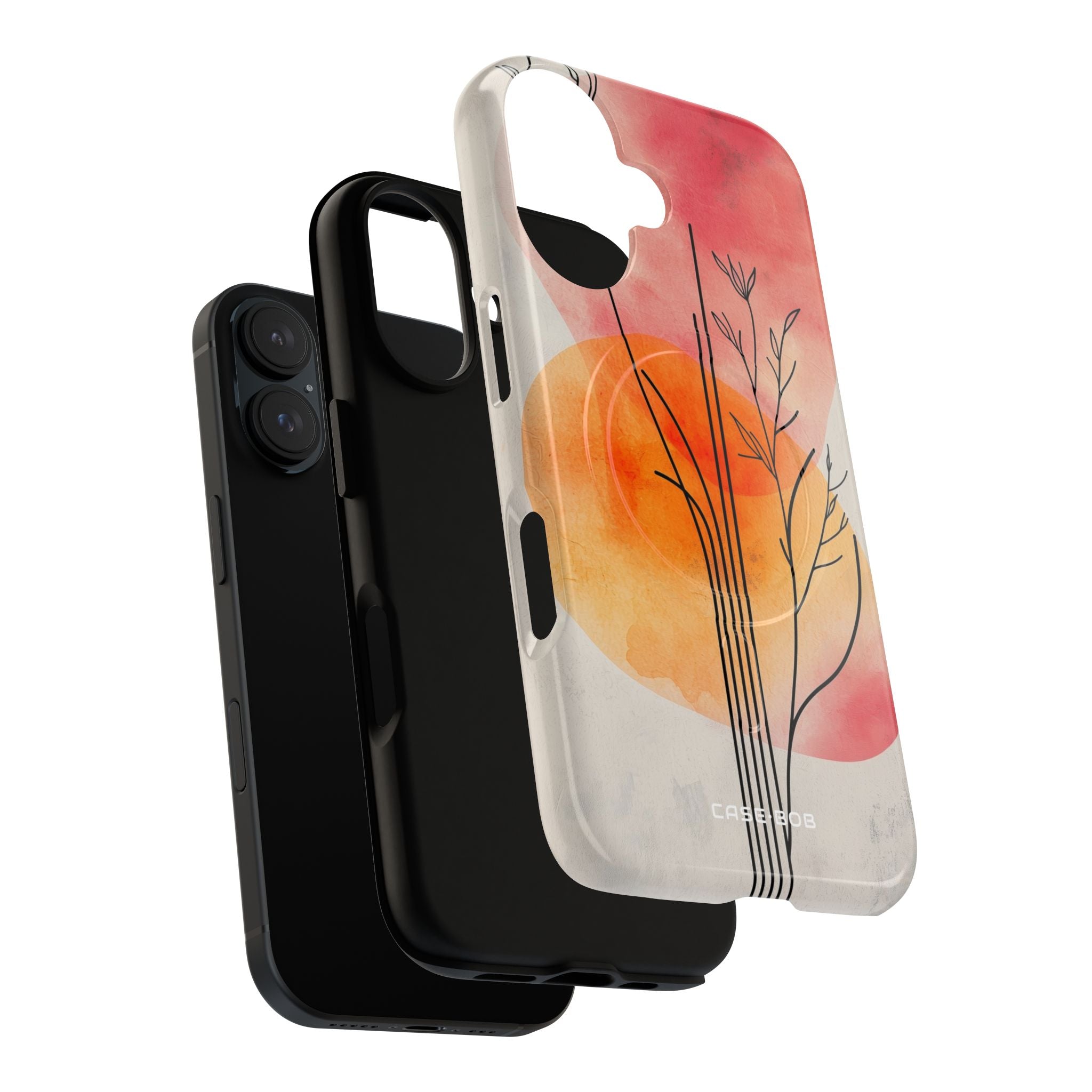 Curved Stem Sunset iPhone 16 Case - Tough+
