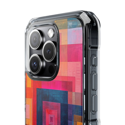 Vibrant Geometry - Clear Impact iPhone 15 Phone Case