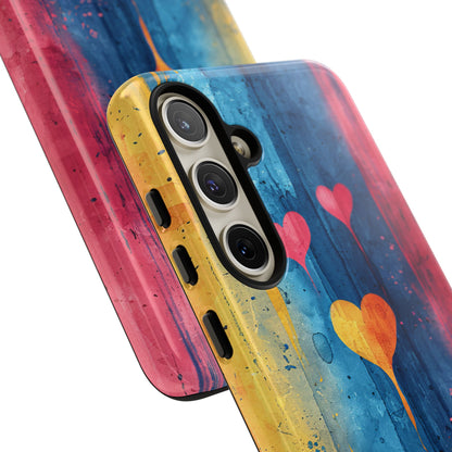 Hearts Watercolor Art - Tough Samsung S24 Phone Case