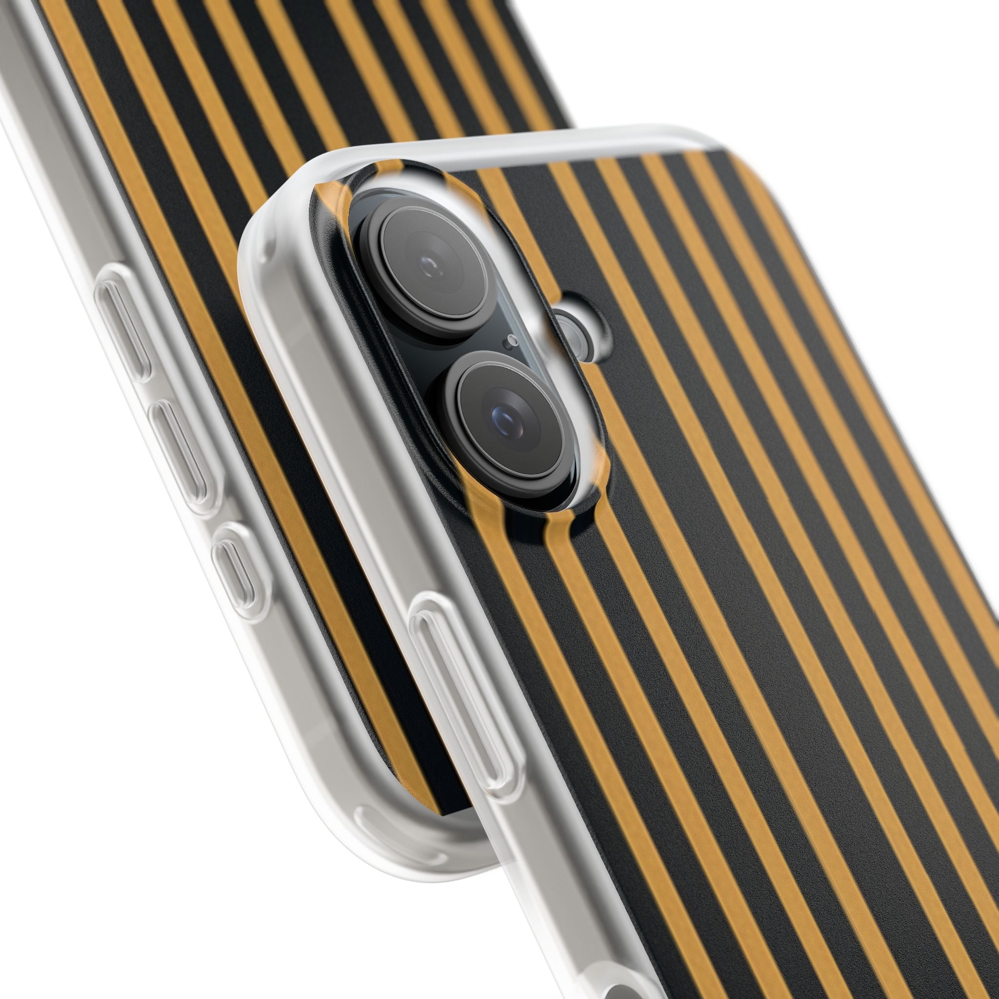 Golden Stripes iPhone 16 Case - Soft