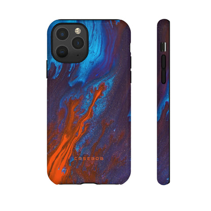 Orange Flame Ink Art - Protective Phone Case