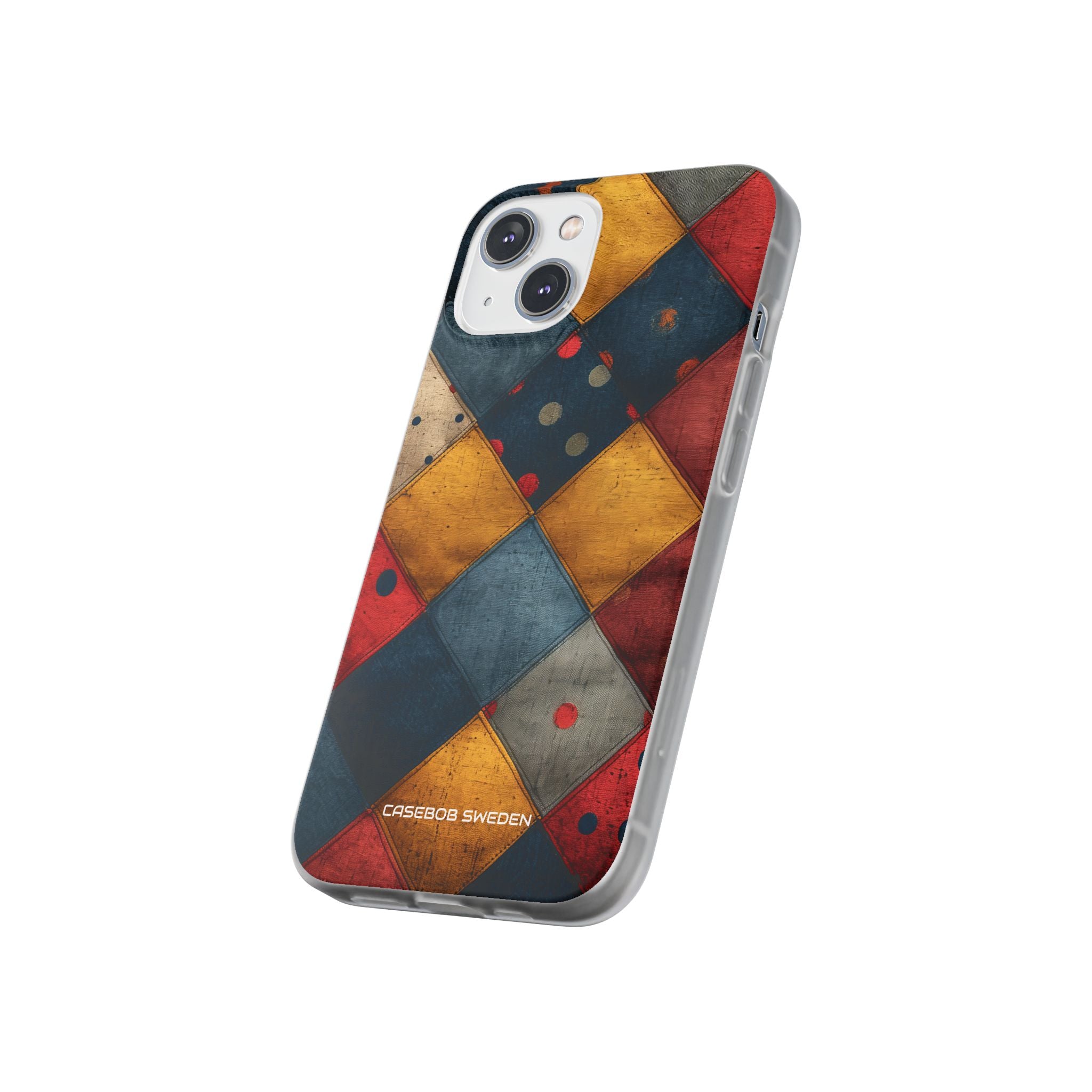 Blue Red Patchwork - Flexi iPhone 14 Phone Case