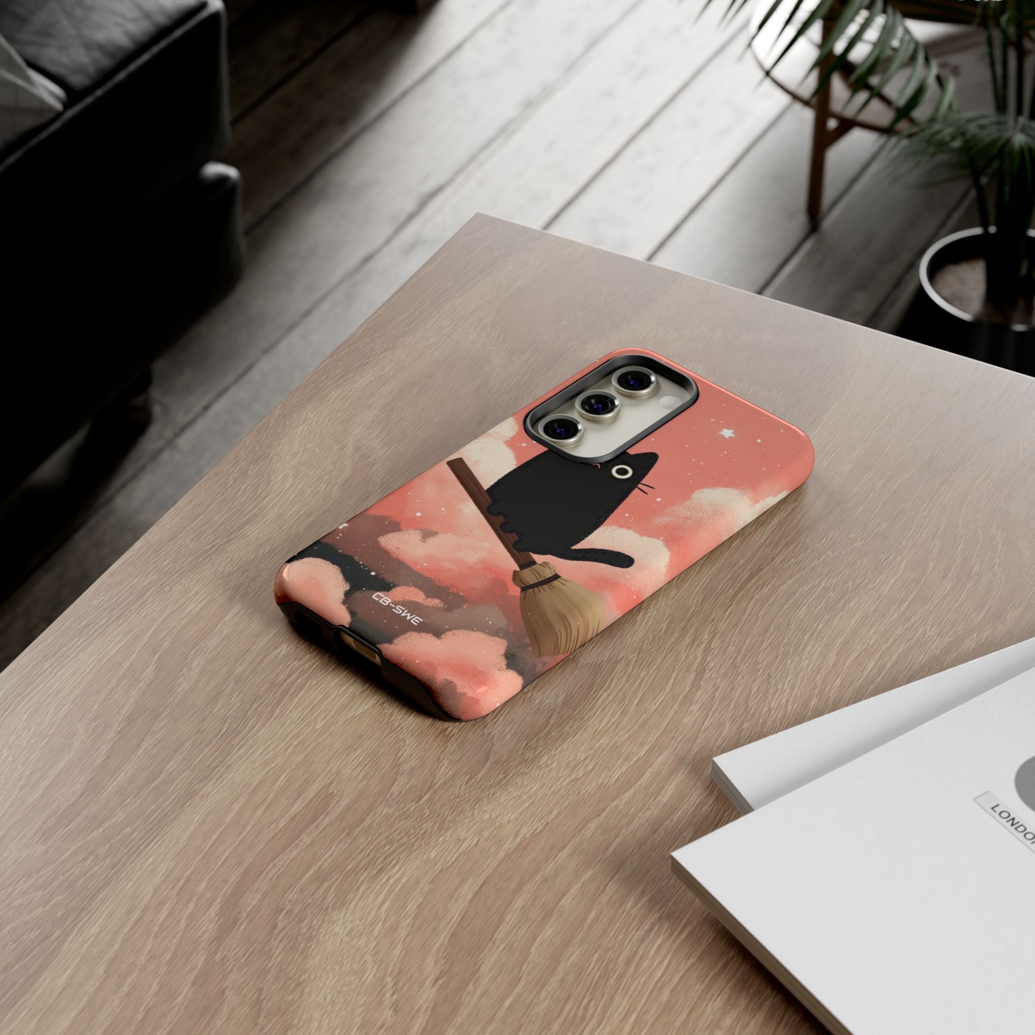 Cat Rides Broom - Samsung Case
