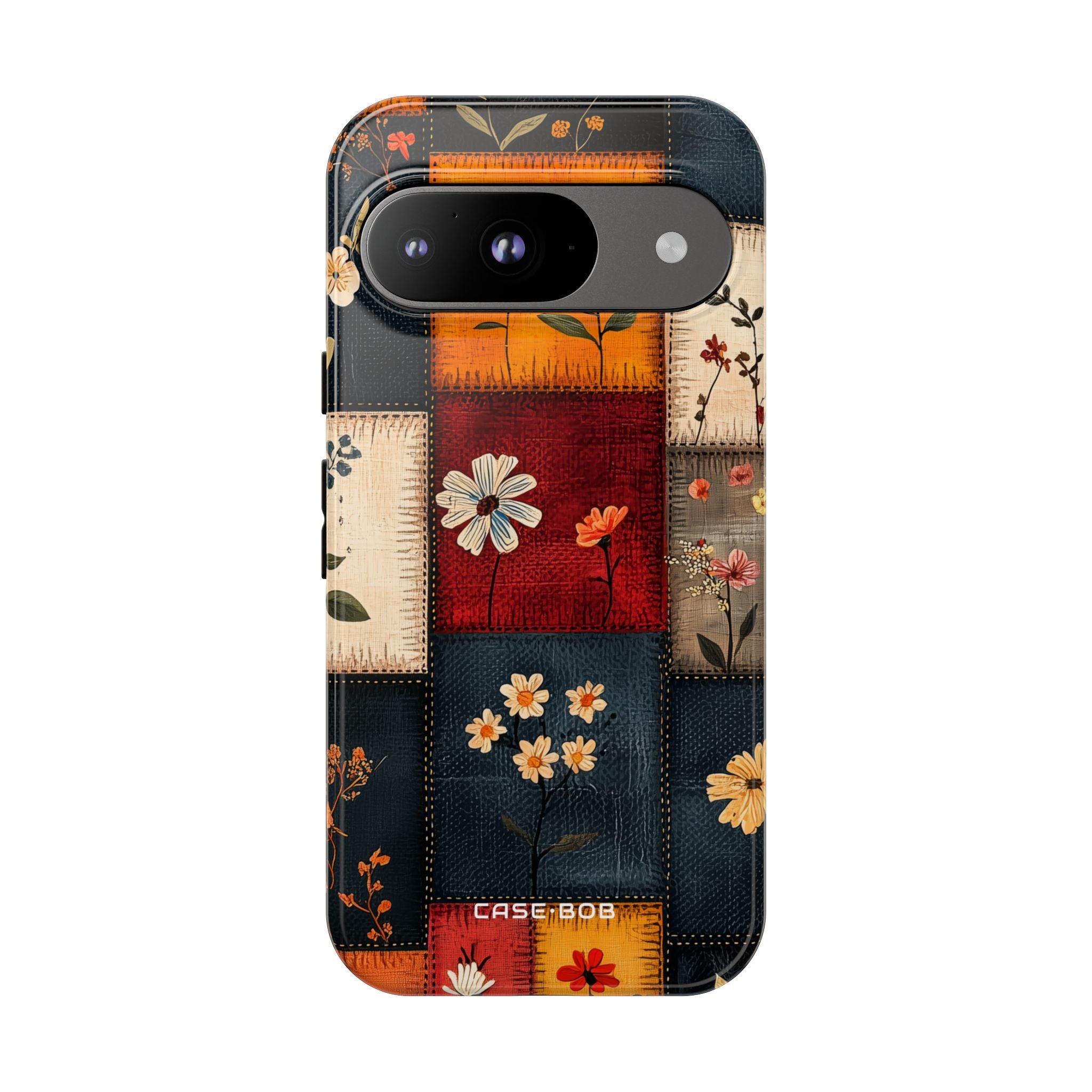 Patchwork Blooms Google Pixel 9 Case - Tough