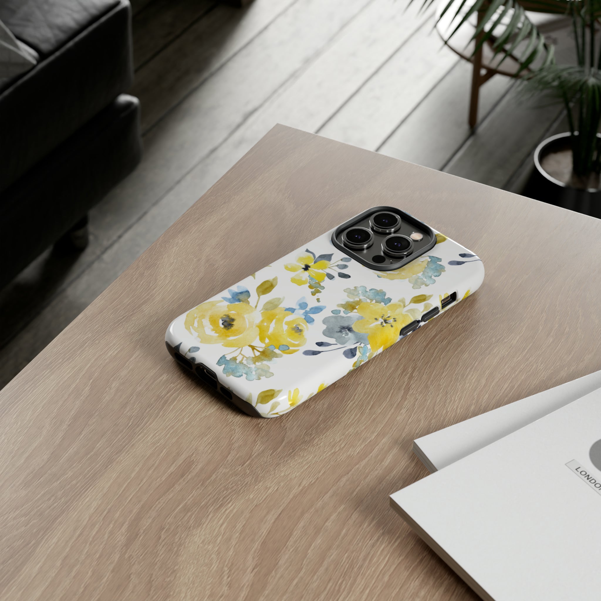 Yellow Floral - Protective Phone Case