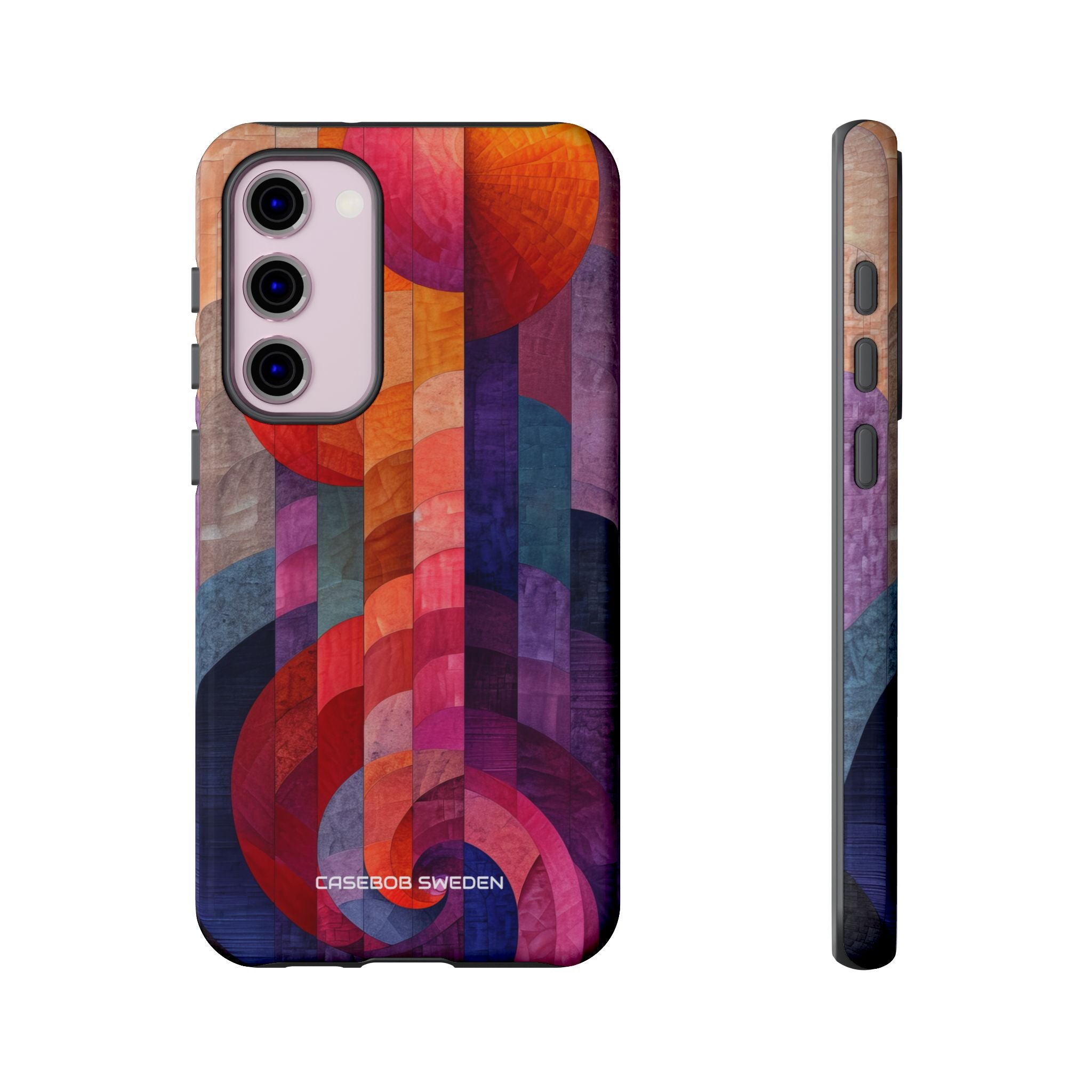 Purple Orange Abstract - Tough Samsung S23 Phone Case