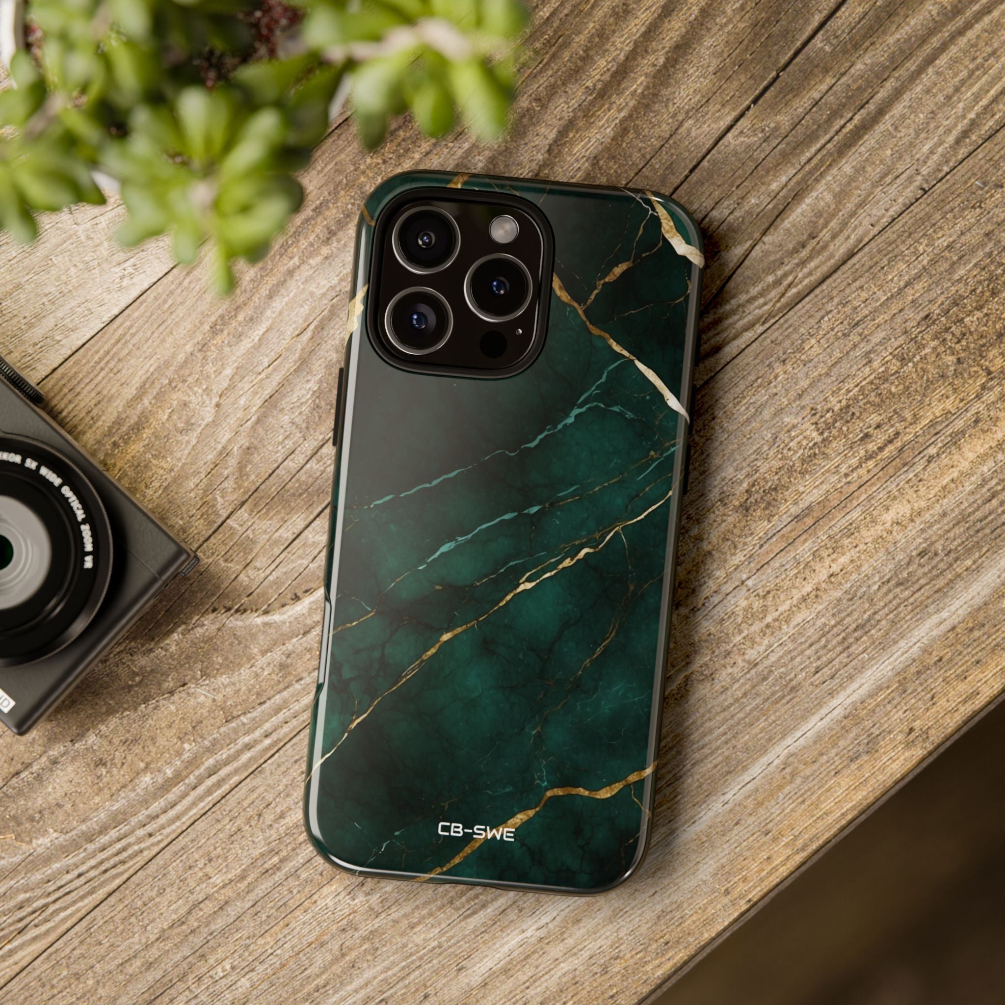 Emerald Veins Flow - iPhone Case