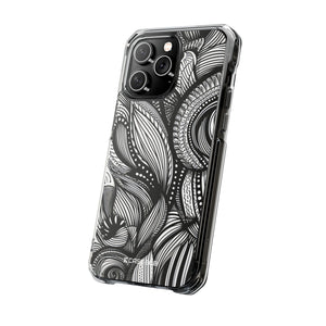 Organic Whirl - Phone Case for iPhone (Clear Impact - Magnetic)