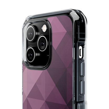Paarse geometrische mozaïek iPhone 14 - Impact Clear+