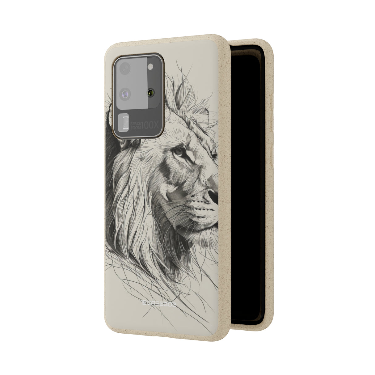 Majestic Linework Lion | Biodegradable Phone Case