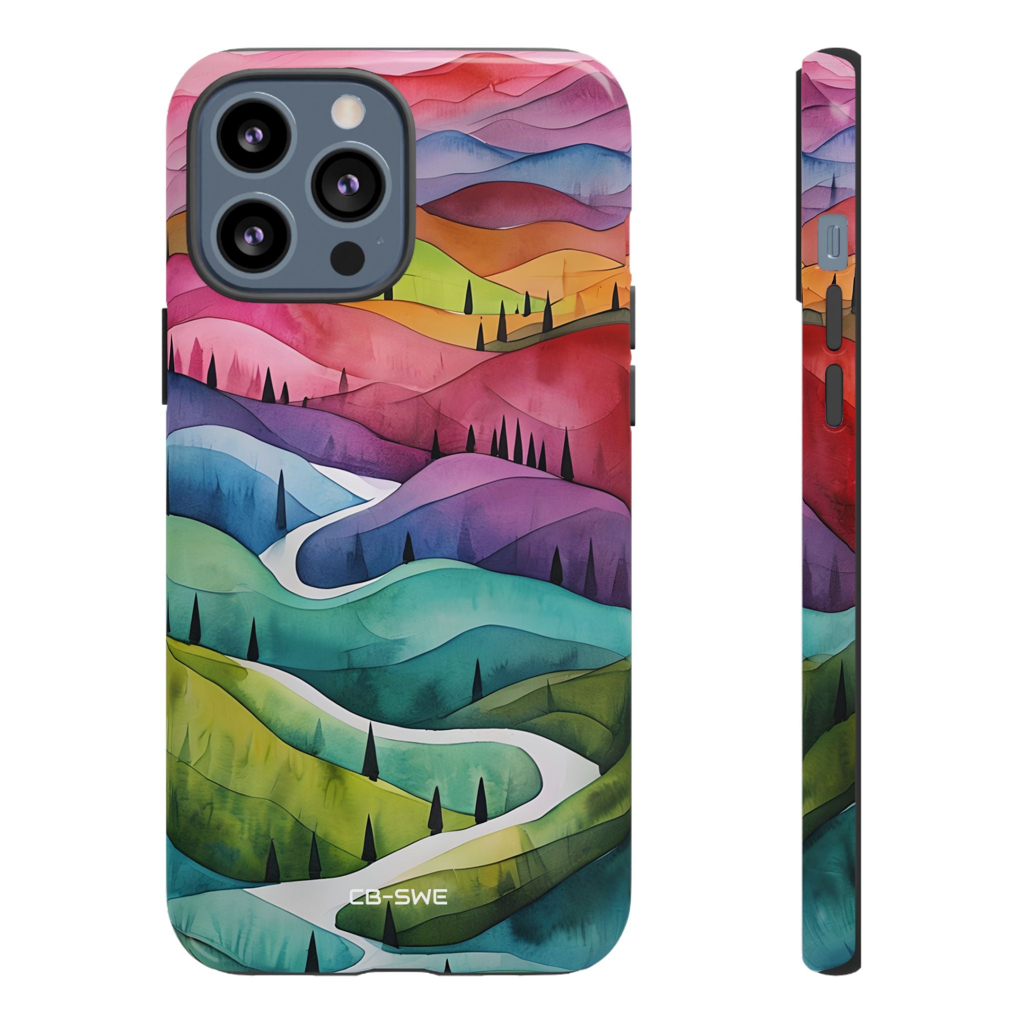 Whimsical Colorful Valleys - iPhone Case