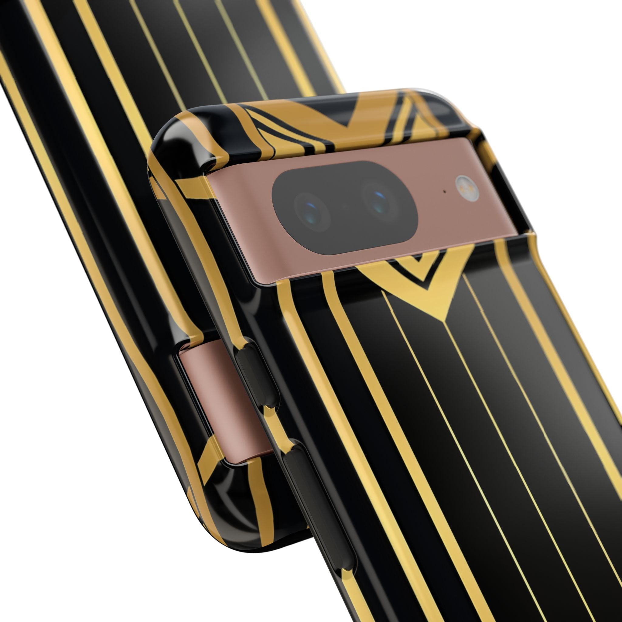 "Golden Art Deco Symmetry in Geometric Elegance" Google Pixel 8 - Tough Phone Case