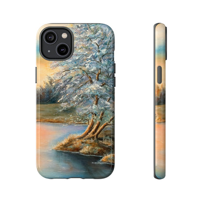 Oil Panting - Sunset on the lake - Protective Phone Case