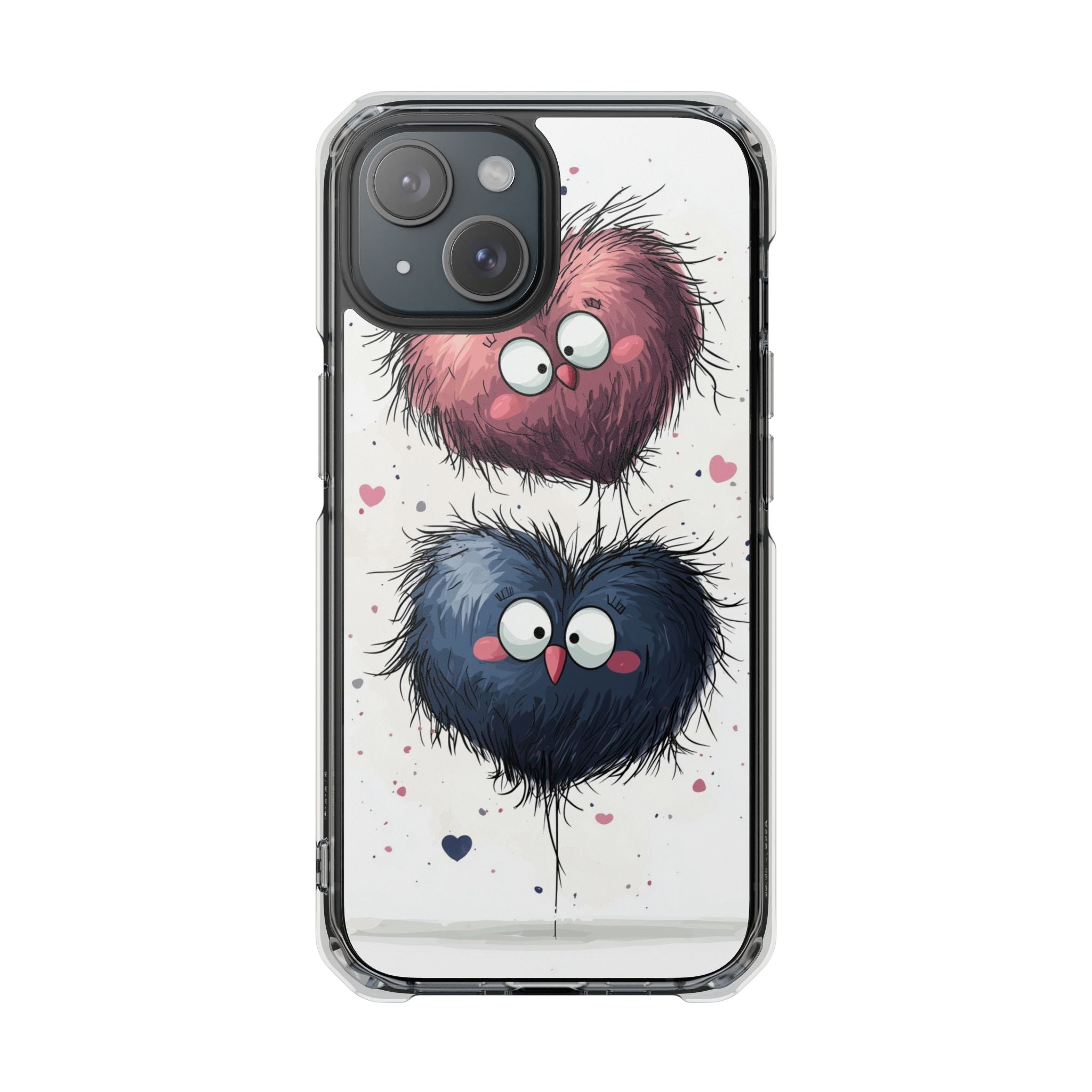 Fluffy Hearts Embrace iPhone Case - Impact
