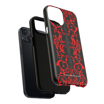 Gothic Crimson Symmetry iPhone 14 | Tough+ Phone Case