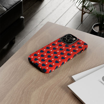 Hearts Embrace Stars - iPhone Case