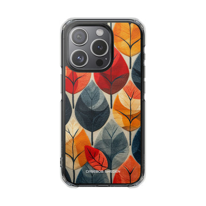 Autumn Leaf Design - Clear Impact iPhone 15 Phone Case