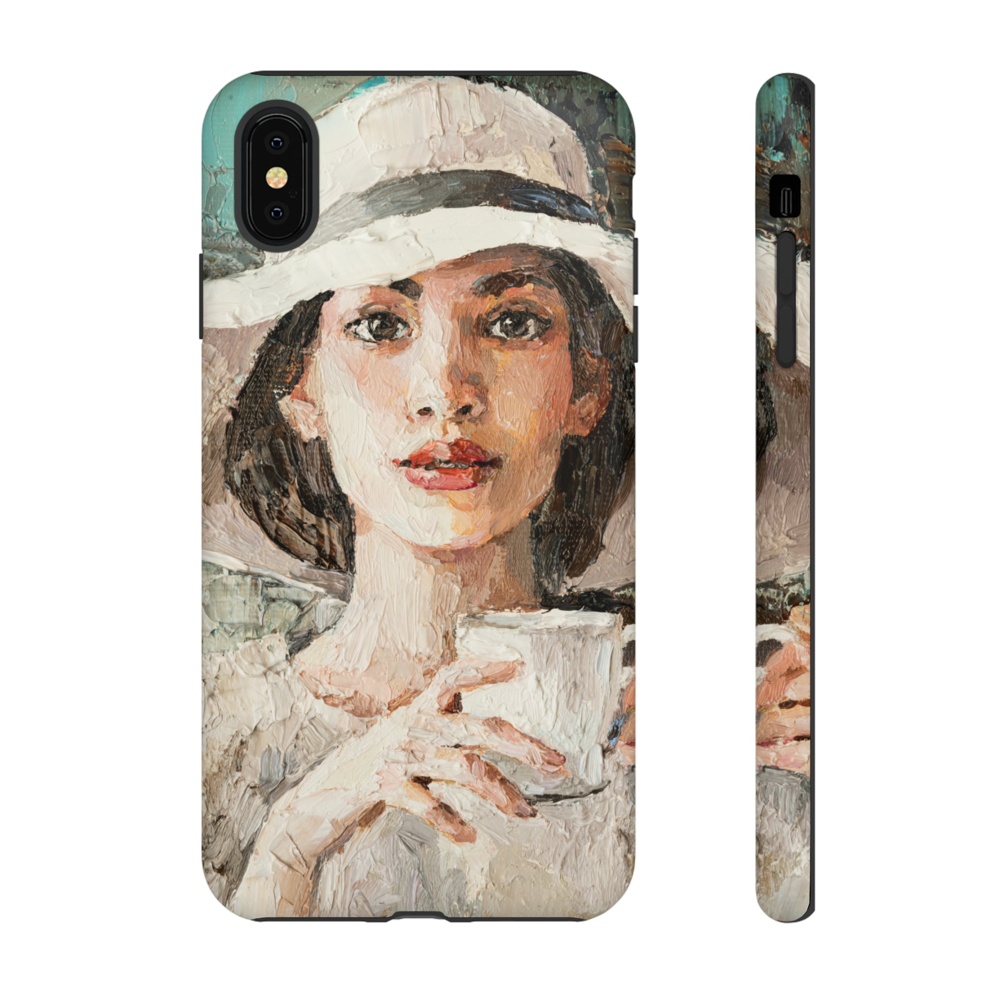 Oil Painting - Lady in a White Hat - Protective Phone Case