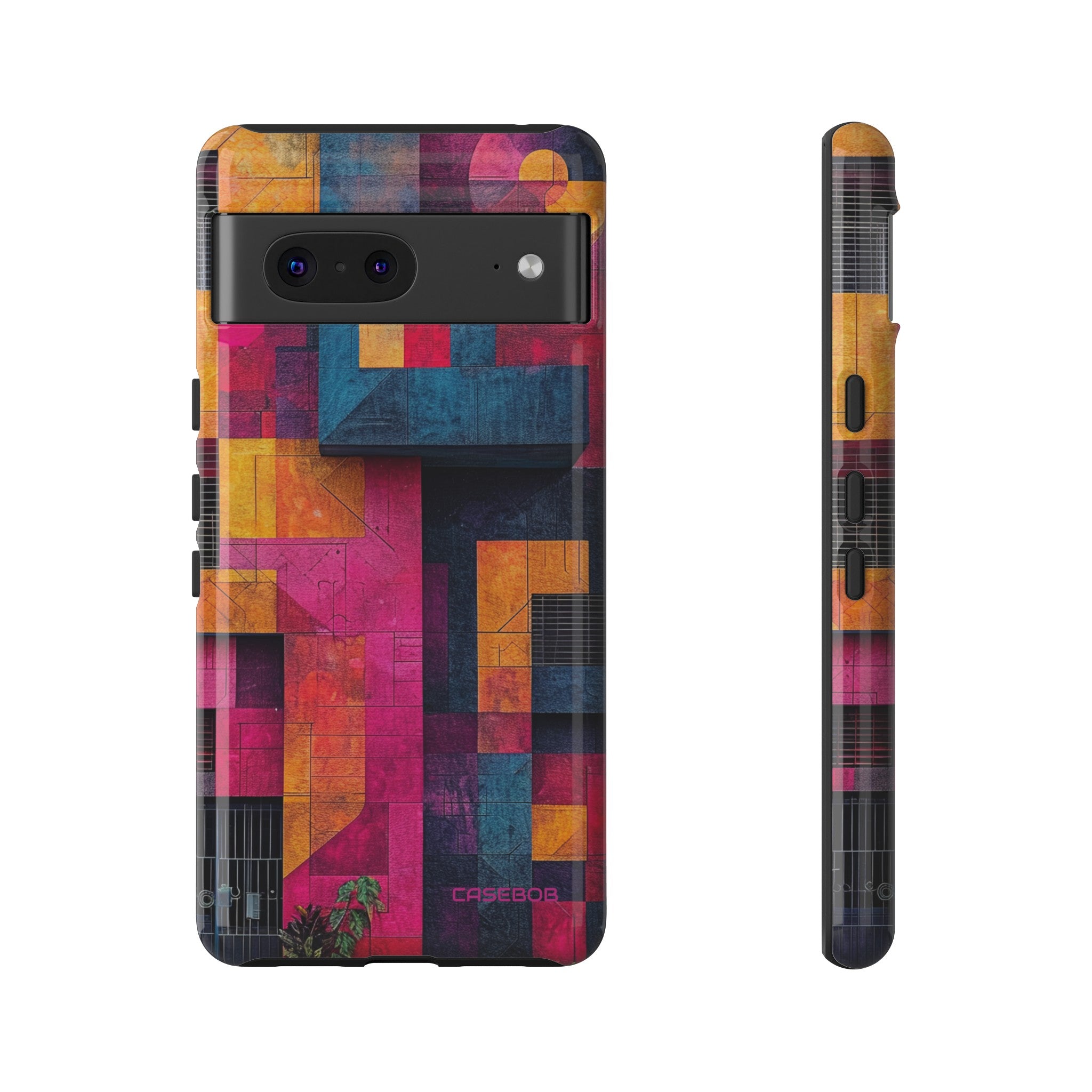 Electric Geometric Vibes - Protective Phone Case