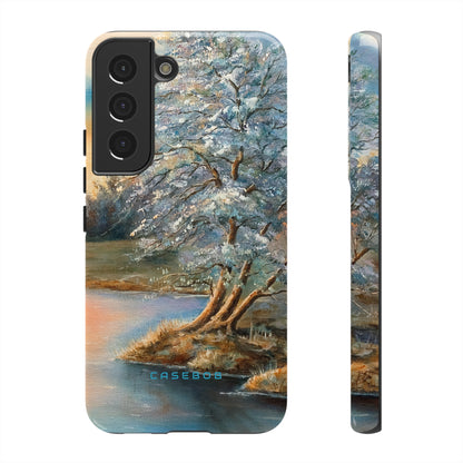 Winterday lake - Protective Phone Case