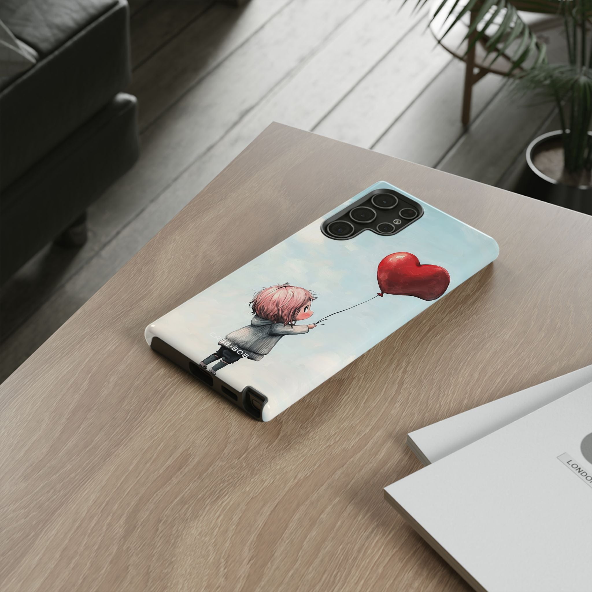 Heart Balloon Glow Samsung S22 Ultra Case - Tough