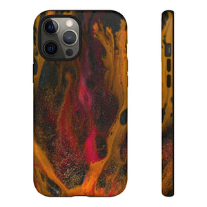 Bon Fire Ink Art iPhone Case (Protective) iPhone 12 Pro Max Matte Phone Case