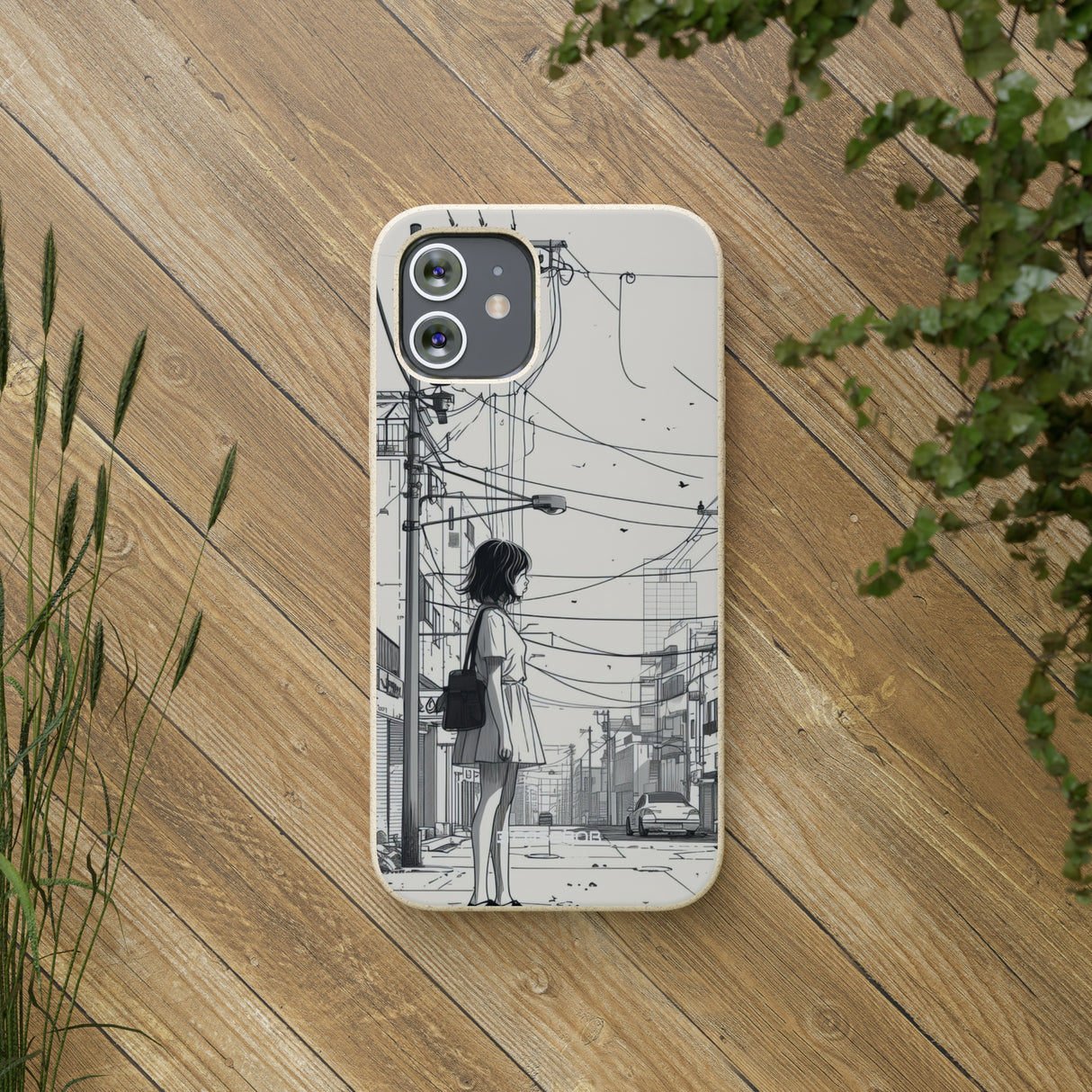 Urban Solitude Sketch | Biodegradable Phone Case