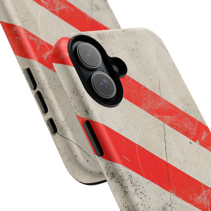 Striker Crimson Stripes iPhone 16 | Tough+ Phone Case