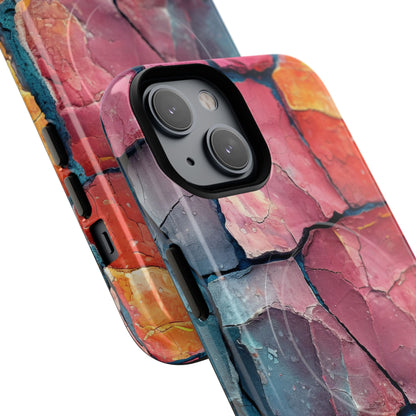 Cracked Earth Mosaic - Tough + MagSafe® iPhone 14 Phone Case