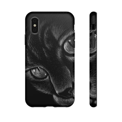 Pencil Drawing Cat - Protective Phone Case