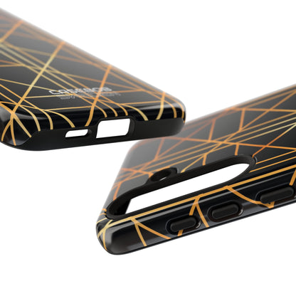Golden Geometric Elegance Samsung S24 - Tough