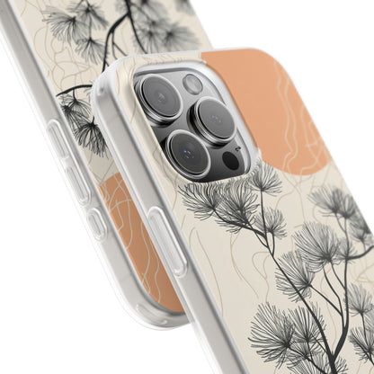 Spiky Tree Sunset iPhone 16 Pro Max Case - Soft