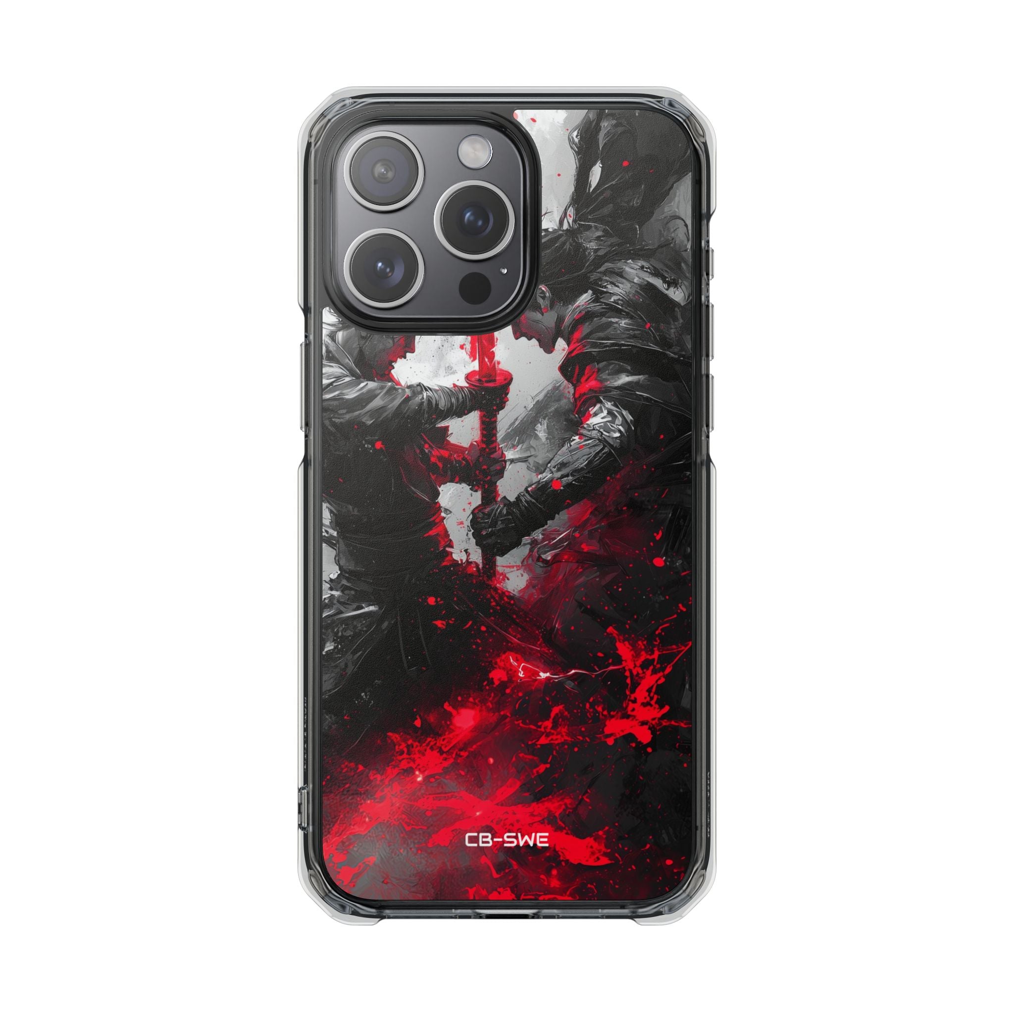 Crimson Blade Clash iPhone Case - Impact