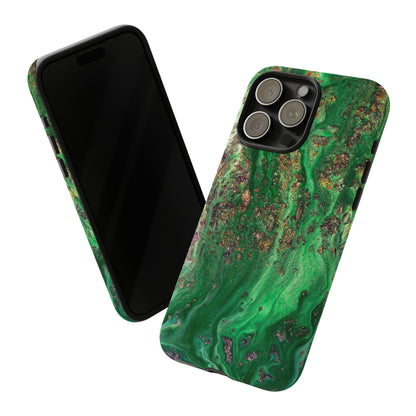 Green Sparkle Ink Art - Protective Phone Case