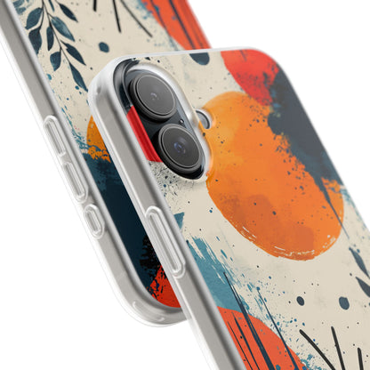 Orange Blue Splash - Flexi iPhone 16 Phone Case