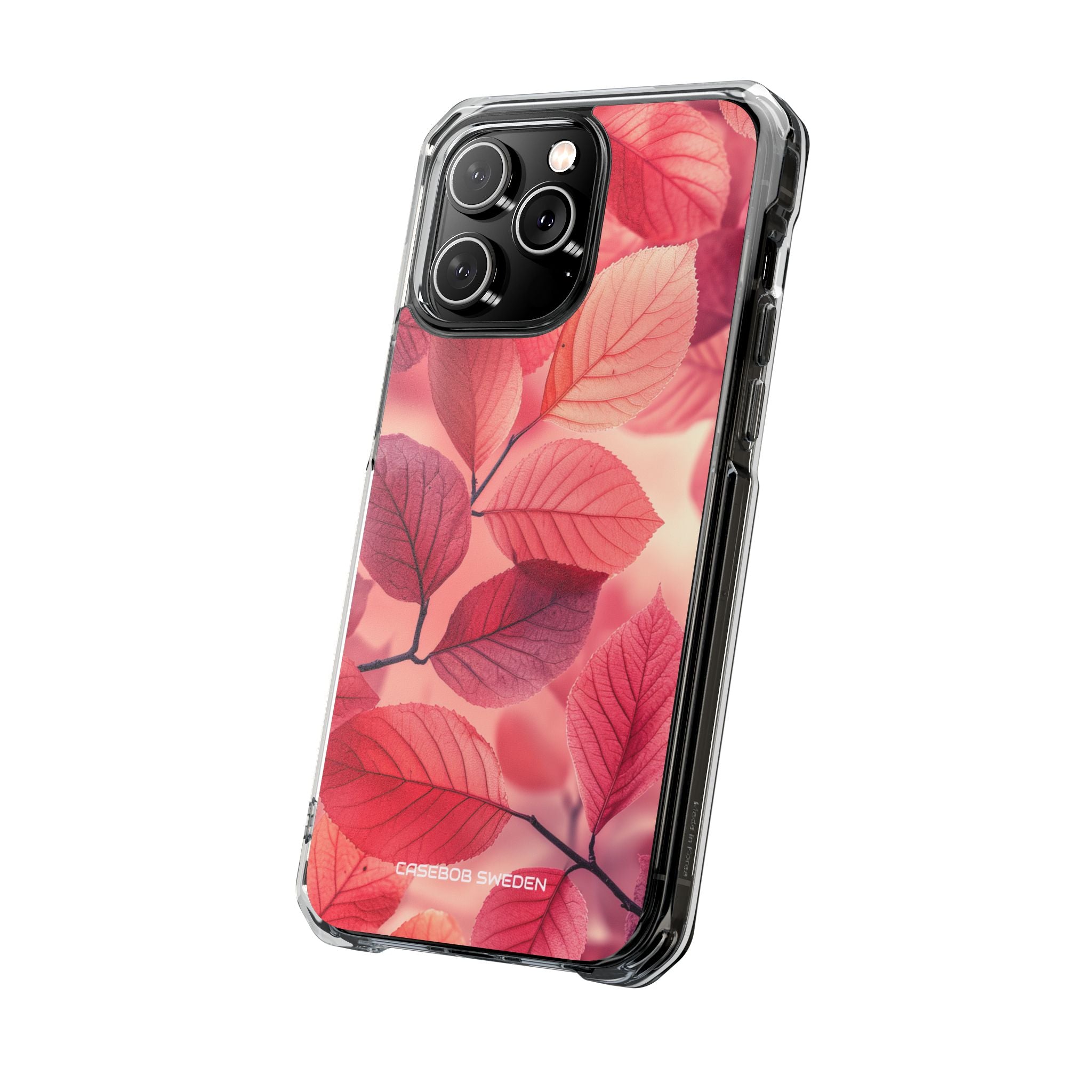 Pink Purple Nature Pattern - Clear Impact iPhone 14 Phone Case