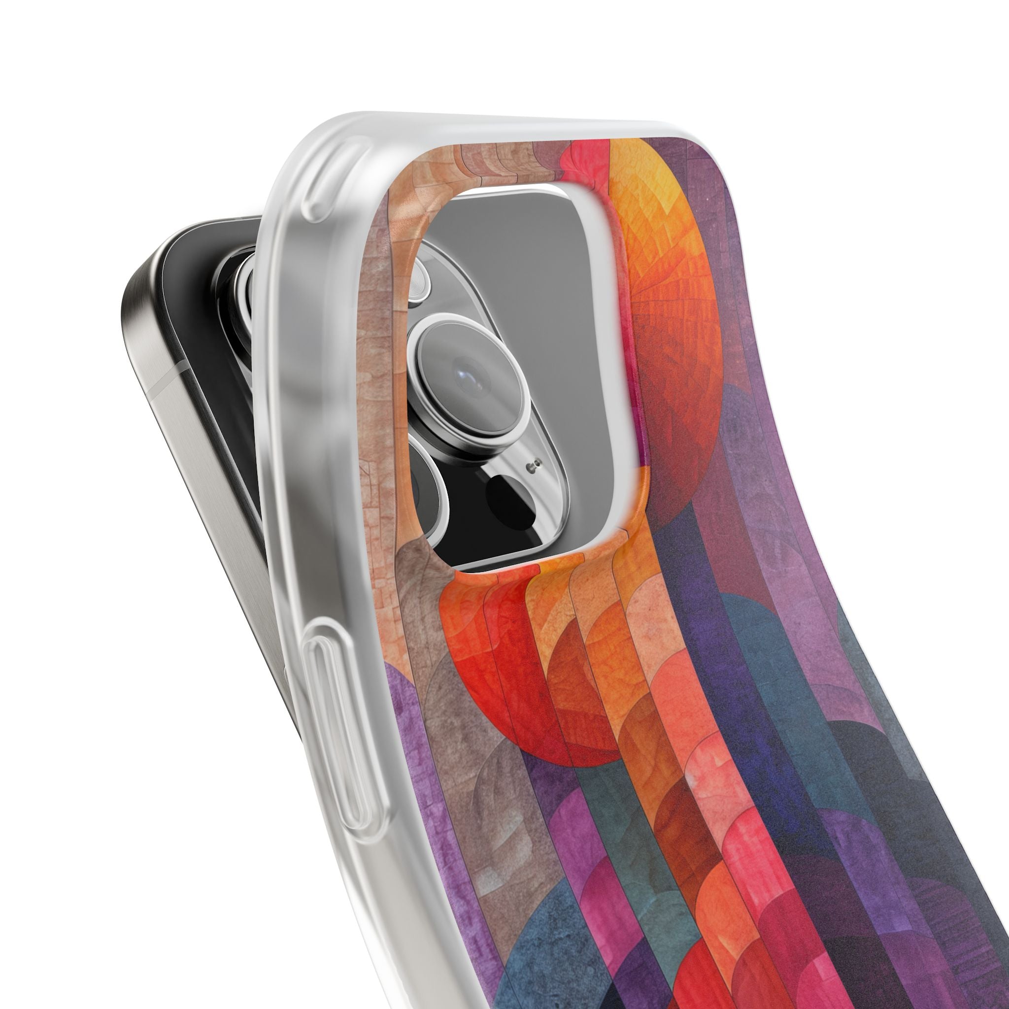 Purple Orange Abstract - Flexi iPhone 16 Phone Case