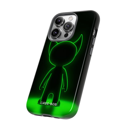 Neon Horned Glow iPhone 14 Pro Case - Tough