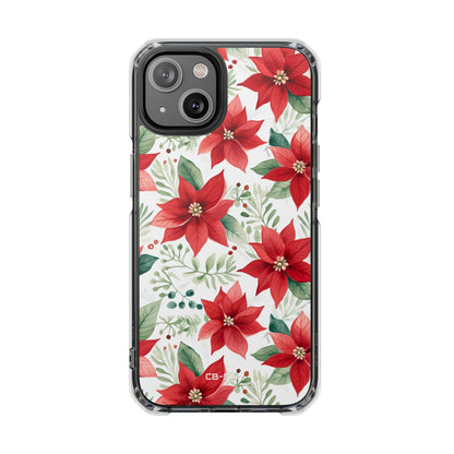 Poinsettias Bloom Bright iPhone Case - Impact