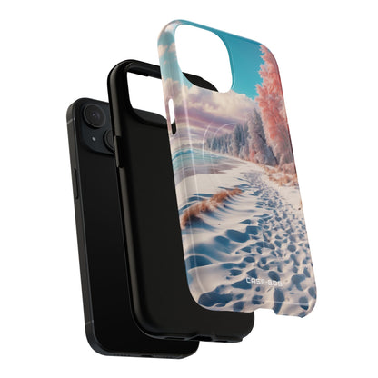 Snowy Footprints iPhone 15 Case - Tough+