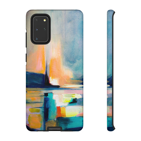 Abstract Blue n Yellow iPhone Case (Protective) Samsung Galaxy S20+ Glossy Phone Case