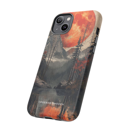 Celestial Glow Over Reflective Landscape iPhone 14 - Tough Phone Case