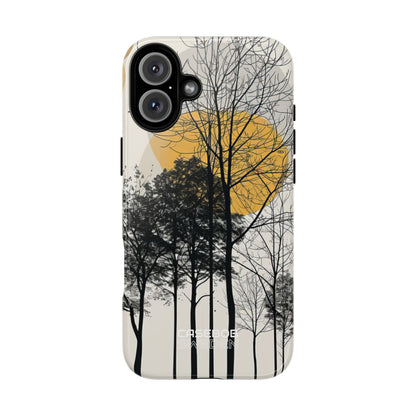 Golden Forest Silhouettes iPhone 16 - Tough