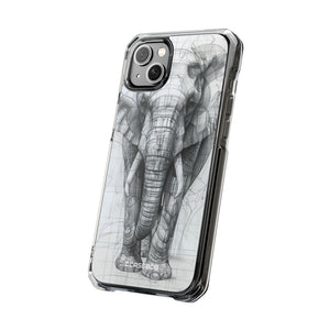 Technic Elephant – Handyhülle für iPhone (Clear Impact – Magnetisch)