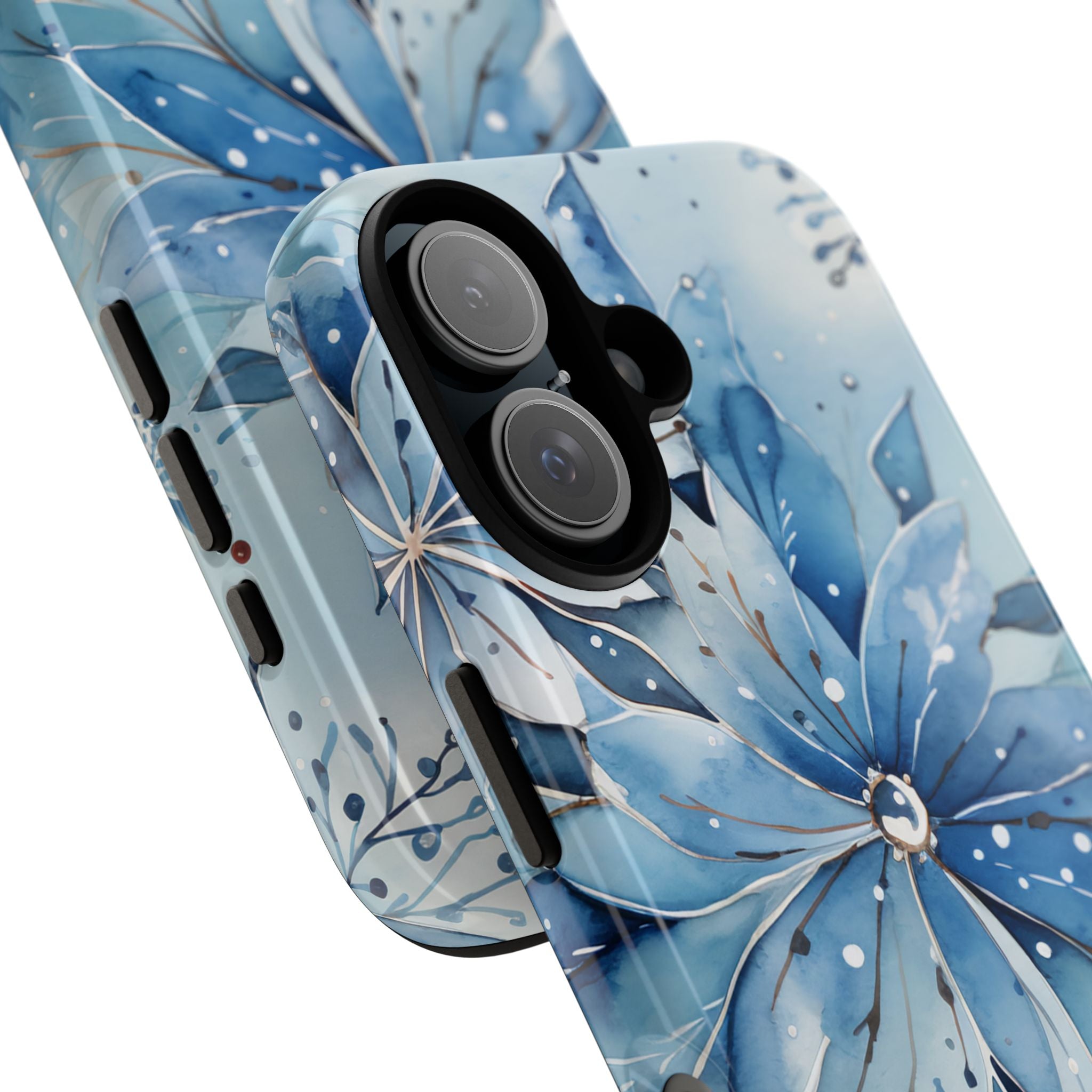 Floral Frost Embrace - iPhone Case