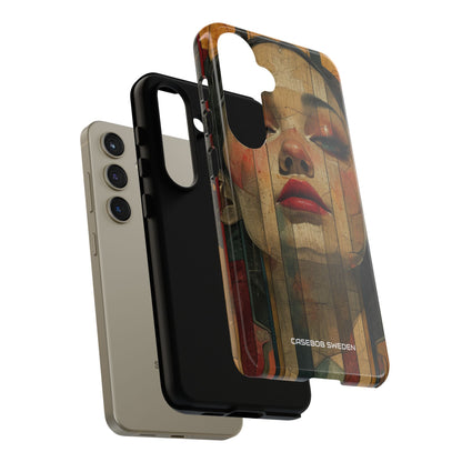 Bold Art Deco Portrait - Tough Samsung S24 Phone Case