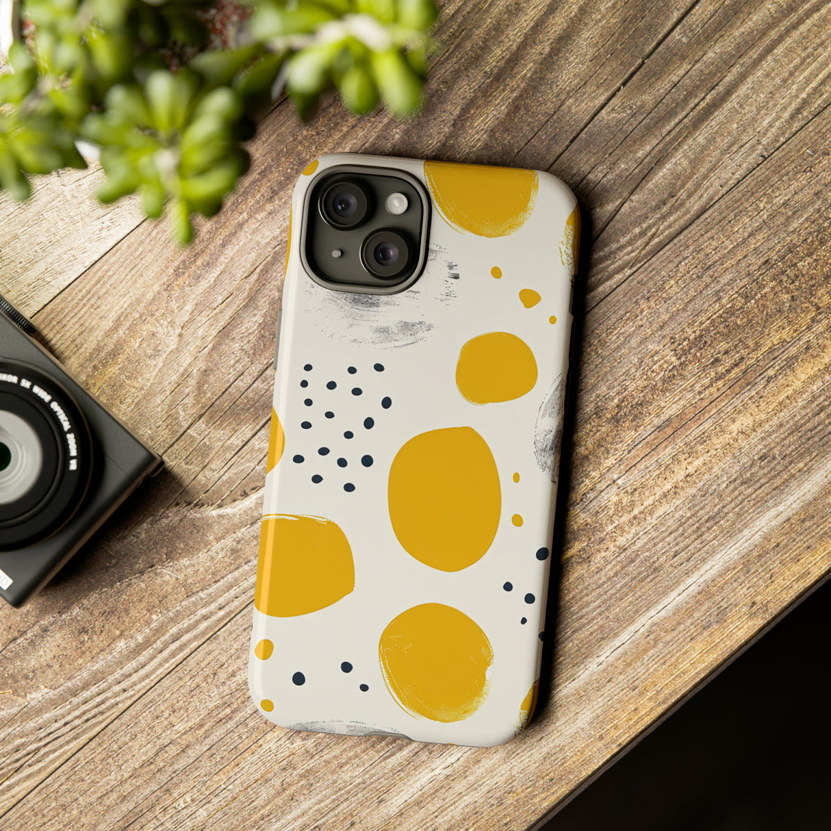 Dotted Yellow Simplicity - Protective Phone Case