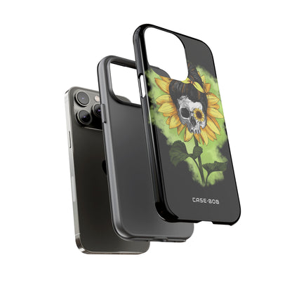 Sunflower Skull iPhone 14 Pro Max Case - Tough