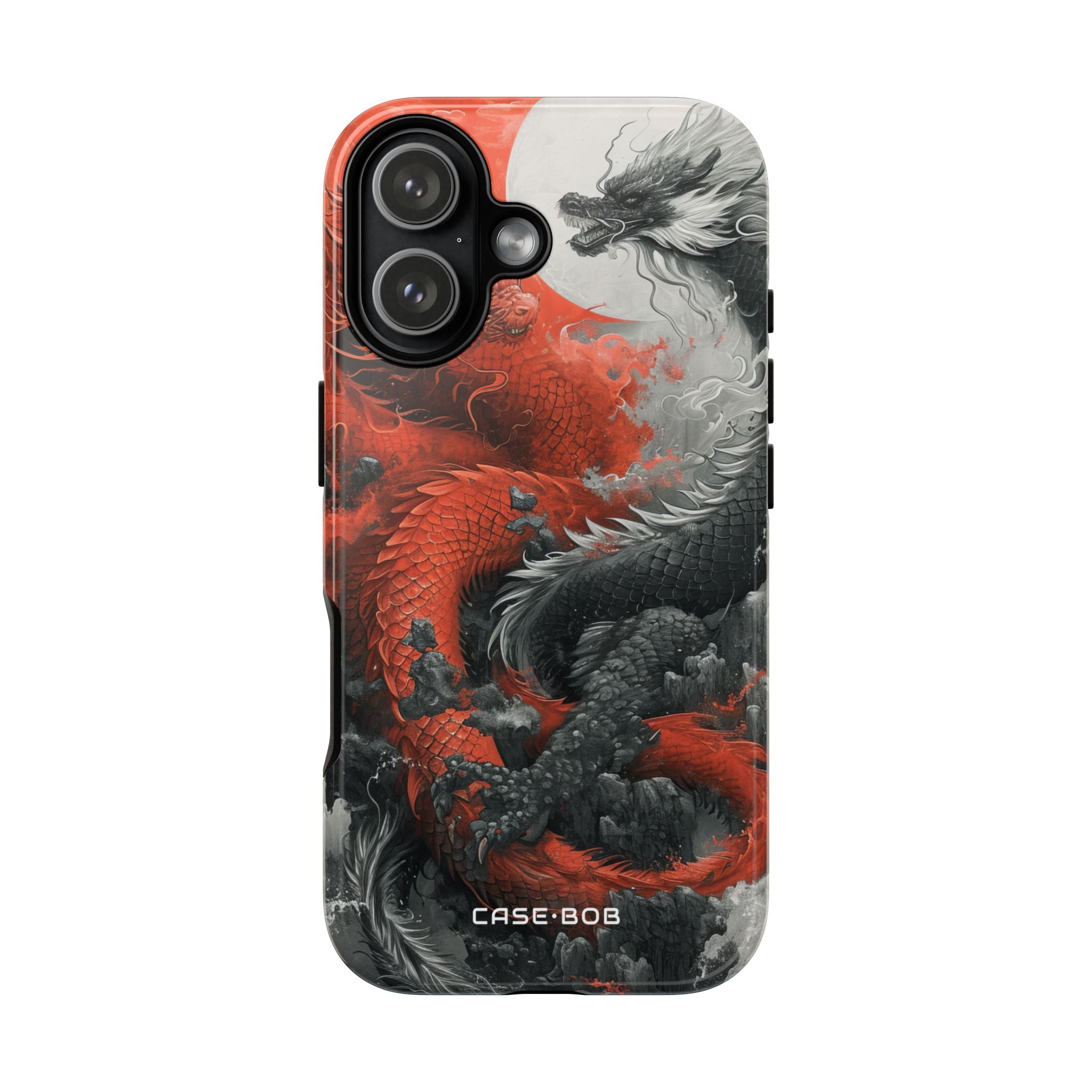 Twin Dragons Crimson iPhone 17 Case - Tough